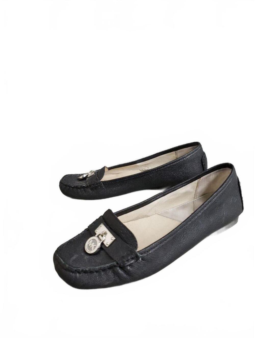 Michael Kors Size 7.5 Black Leather Loafer Flats - Picture 6 of 8